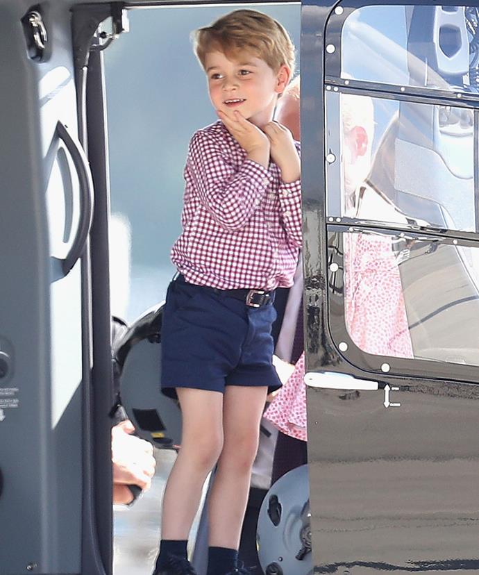 George's love for helicopters is well-documented!