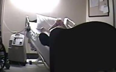 Nurses doubled over in laughter while they watch elderly veteran die