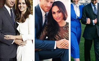 How does Meghan Markle and Prince Harry's engagement shoot compare to other royal couples?