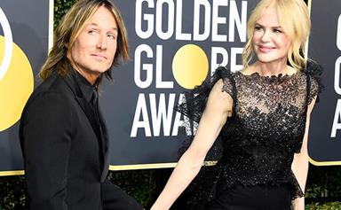 Nicole Kidman and Keith Urban just had the most awkward kiss at the Golden Globes & we can't look away