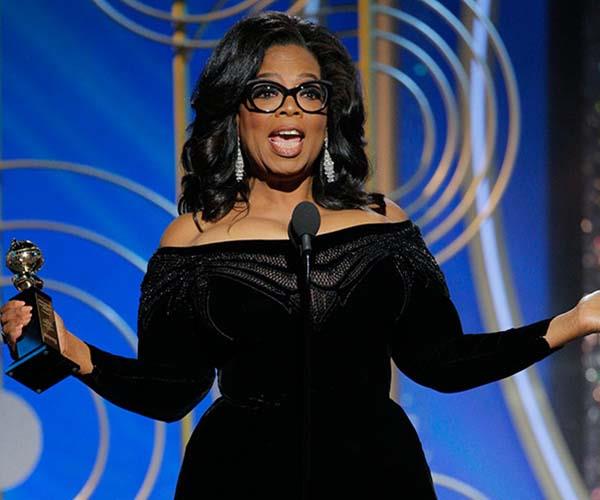 Oprah Winfrey goes peak Oprah when she accepts the Cecil B.DeMille Award