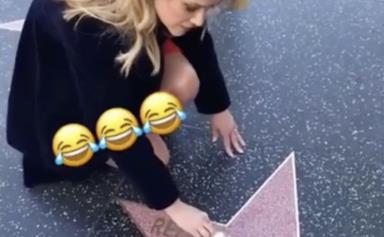 Reese Witherspoon hilariously cleaned her Hollywood Walk of Fame star