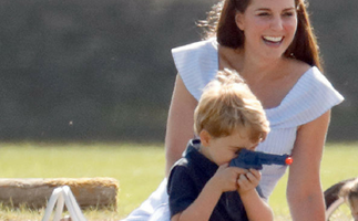 Prince George plays with gun at Beaufort Polo Club