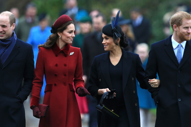 Duchesses Kate and Meghan walked side-by-side to the Royal's traditional Christmas church service