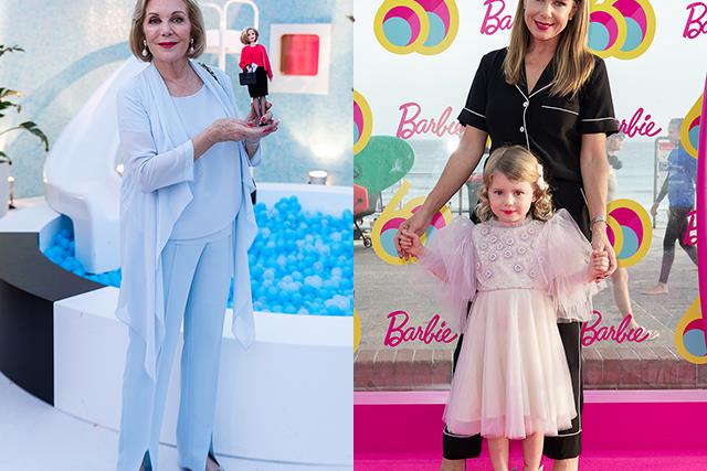 Ita Buttrose, Kate Ritchie and Roxy Jackenko celebrate Barbie's 60th birthday at Sydney's Bondi Beach