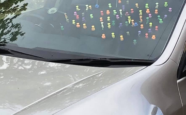 NSW Police have shamed a driver over this creative Stikeez display - and the comments from parents are gold