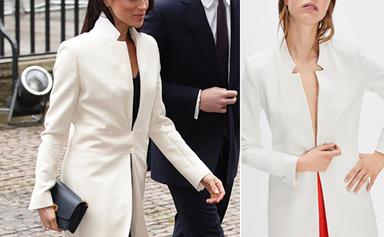 PSA: Meghan Markle's favourite white coat is available at Zara for a fraction of the price