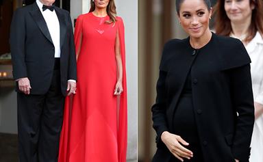 Did Melania Trump just make a subtle nod to Meghan Markle with her dress?