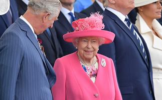 The Queen steps out in radiant pink with Donald Trump for 75th D-Day Anniversary