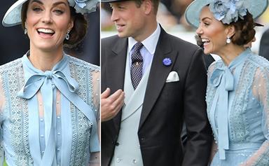 Kate and Wills brighten up a drizzly day at Royal Ascot with an animated display - see the pics
