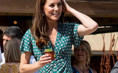 Duchess Catherine dazzles in green as her garden installation moves to Hampton Court