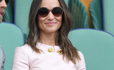 Pretty in pink! Pippa Middleton shines at Wimbledon with her handsome brother James
