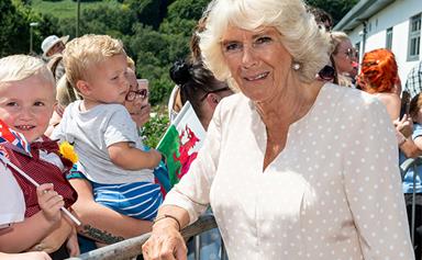 Camilla, Duchess of Cornwall makes a dazzling fashion statement in unexpected retro print dress