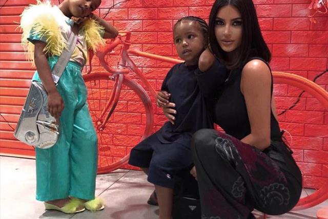 Kim Kardashian's latest photos of her kids reveal their sassy side