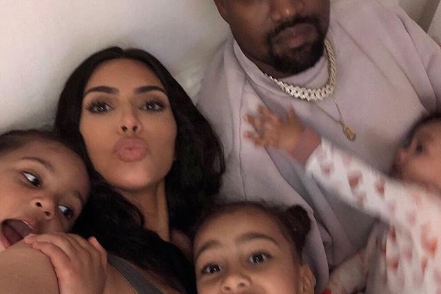 Kim Kardashian shares her first picture with all four kids