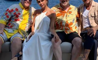David Beckham teases wife Victoria Beckham on their luxury holiday with Elton John