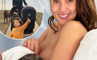 Sam Wood reveals his wife Snezana's first postnatal workout after giving birth to Charlie Lane