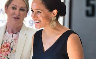 Duchess Meghan dons black jumpsuit for a day of female empowerment