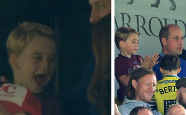 GOAL! Prince George's meme-worthy reaction during his surprise football appearance is the greatest thing you'll see today