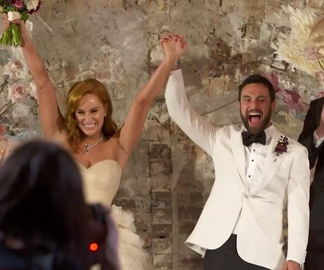 All the guests at Married At First Sight's Jules and Cam's wedding extravaganza