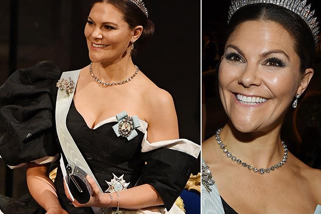 Crown Princess Victoria turns heads in a striking, dramatic gown for Nobel Prize ceremony