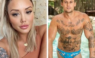 It's back on! Charlotte Crosby and Ryan Gallagher share a steamy kiss on I’m A Celeb as romance heats up