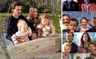 The Swedish royal family celebrate Easter together like many families across the world - via a video call