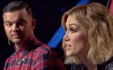 The Voice star Delta Goodrem at breaking point after awkward onscreen run in with Guy Sebastian