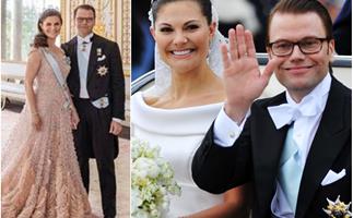 The Swedish Palace share jaw-dropping new photos of Crown Princess Victoria in three stunning gowns for her anniversary with Prince Daniel