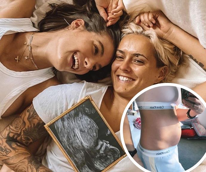 Moana Hope and Isabella Carlstrom’s best baby bump photos as they count down to the arrival of their first child