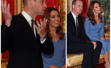 For the first time in seven months, Duchess Catherine & Prince William have welcomed guests back into Buckingham Palace - in some seriously chic threads