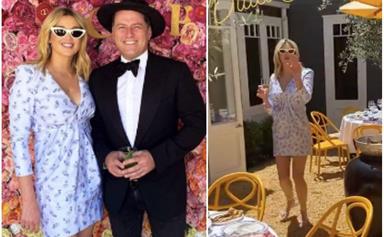 Jasmine & Karl Stefanovic's extravagant Melbourne Cup bash is a sight to behold - not least for their outfits