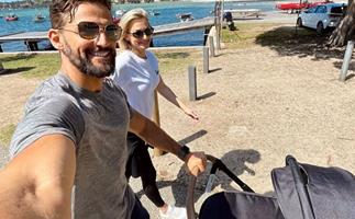 Tim Robards and Anna Heinrich mark a special milestone with their baby daughter Elle