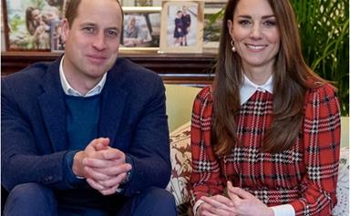 Duchess Catherine's vibrant tartan outfit steals the show as she and Prince William make an appearance from lockdown