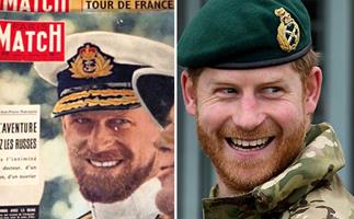 Seeing double: Prince Harry and Prince Philip could have passed as brothers in their youth
