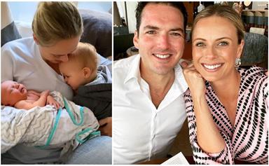 The lucky four! Sylvia Jeffreys and Peter Stefanovic's cutest pics with their newborn baby son, Henry