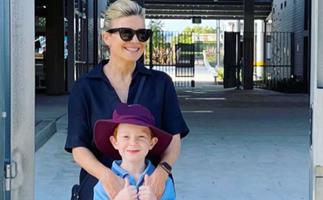 Home & Away star Emily Symons’ son gets surprised by Australian icon, Ray Meagher on day out