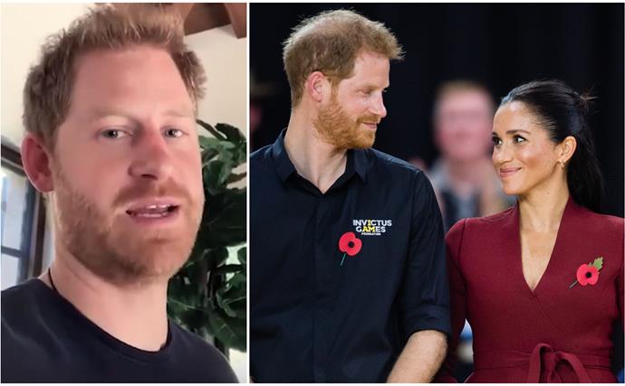 Prince Harry takes a quick break from new dad duties to share some "big" news