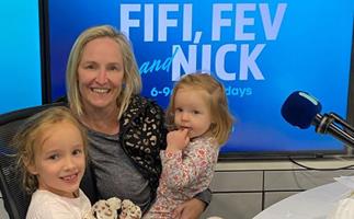 She is still young, but Fifi Box's daughter Trixie Belle may have already found her calling - as she looks to Brendan Fevola for inspiration