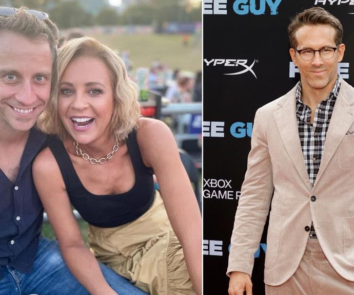 Carrie Bickmore enlists the help of Ryan Reynolds for a hilarious surprise video dedicated to her partner Chris Walker