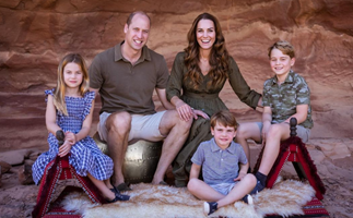 A throwback piece of jewellery, matching shoes and subtle PDA: All the details you missed in the Cambridges' 2021 royal Christmas card photo