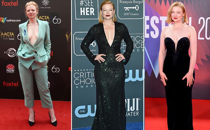 Ballgowns, tailored suits and figure-hugging midi dresses: Inside Succession star Sarah Snook's impeccable fashion sense