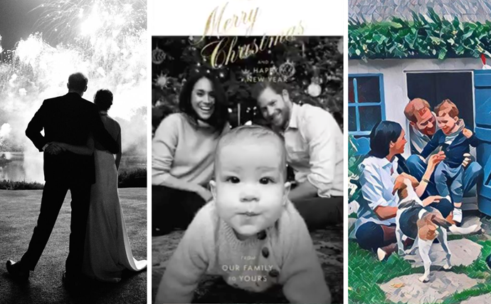 Harry and Meghan's Christmas cards all have one telling feature in common, and it tells us a lot about them