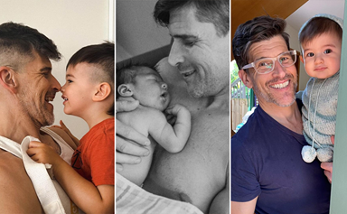 There's no denying the bond between Osher Gunsberg and his mini-me son Wolfgang in these sweet family snaps