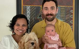 How Miranda Tapsell's complicated 18-month journey to motherhood all began with an unlikely Twitter message