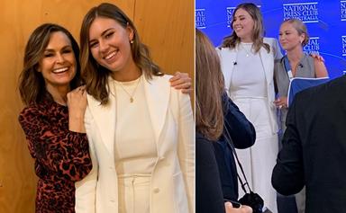 Lisa Wilkinson and Julia Morris lead tributes to Brittany Higgins and Grace Tame for their powerful speeches at the National Press Club
