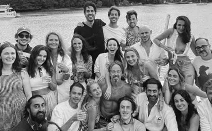 Home and Away stars party the night away on a luxurious yacht to celebrate Lincoln Younes' birthday