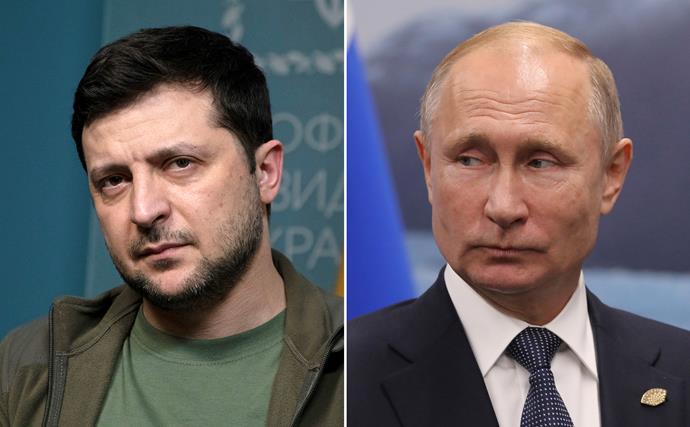 The men at the centre of the Russia Ukraine conflict: dictator billionaire Vladimir Putin and actor turned anti-corruption crusader Volodymyr Zelensky