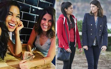 Former onscreen lovers Sarah Roberts and Zoe Ventoura enjoy a well-overdue Home and Away reunion