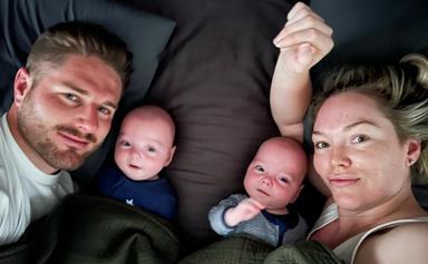 Who do Melissa Rawson and Bryce Ruthven's twin sons Levi and Tate look more like?